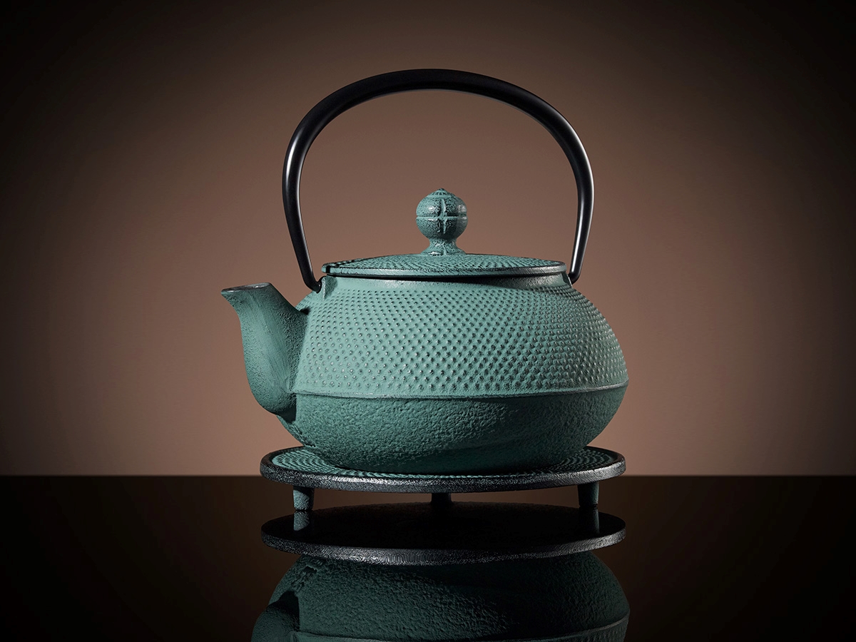 Mikado Teapot & Trivet in Green (600ml)