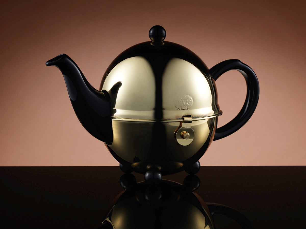 Design Gold Teapot in Black (500ml)