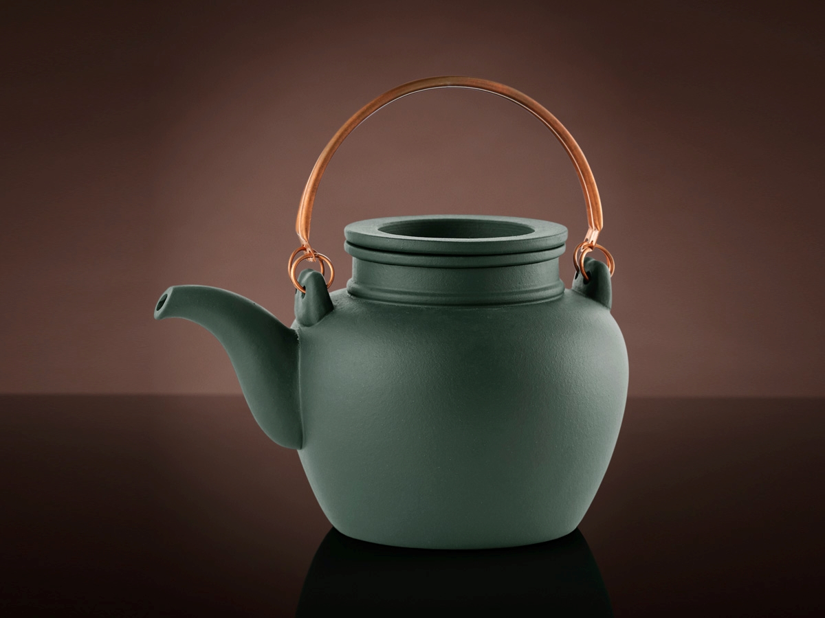 Yixing Teapot in Green (1.2L)