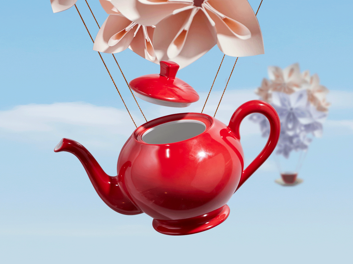 Glamour Teapot in Scarlet (450ml)
