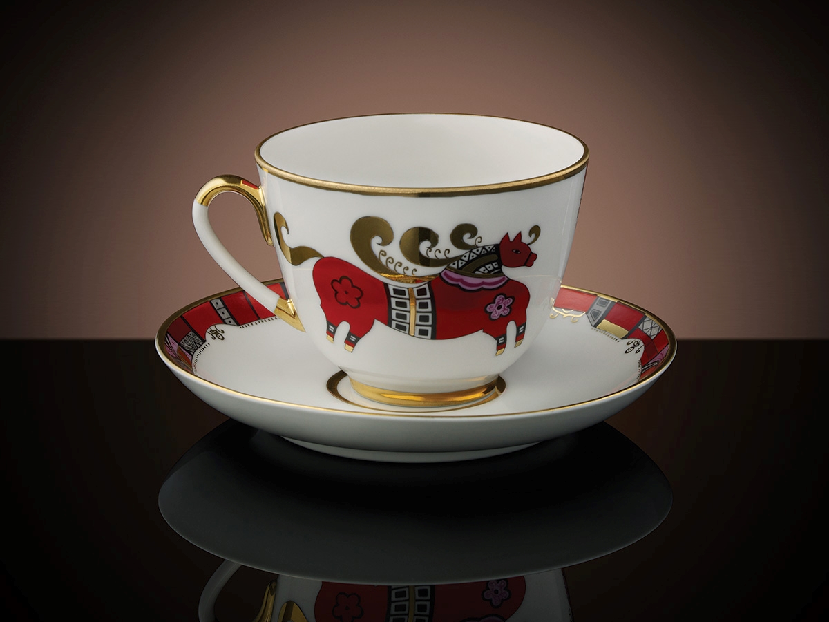 Russian Horse Teacup & Saucer