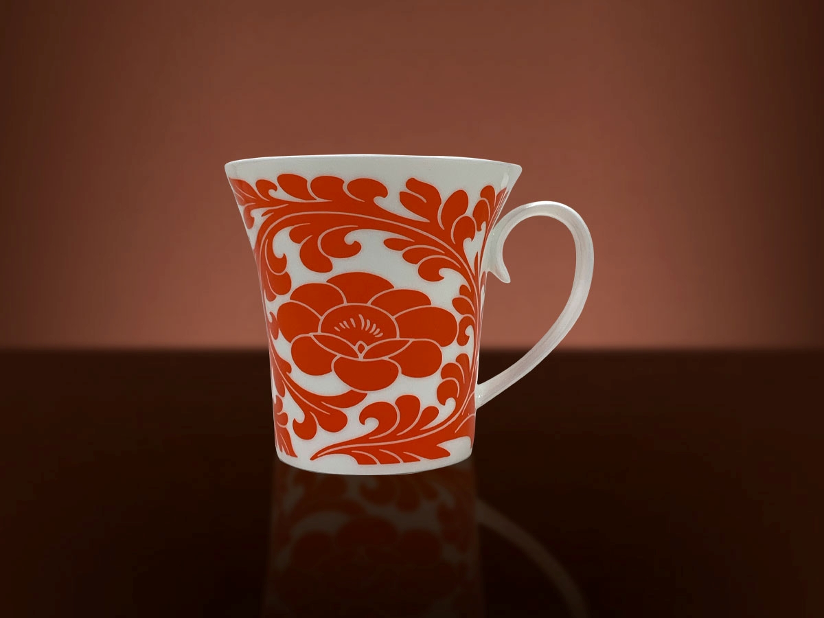 Jardin Tea Mug in Orange