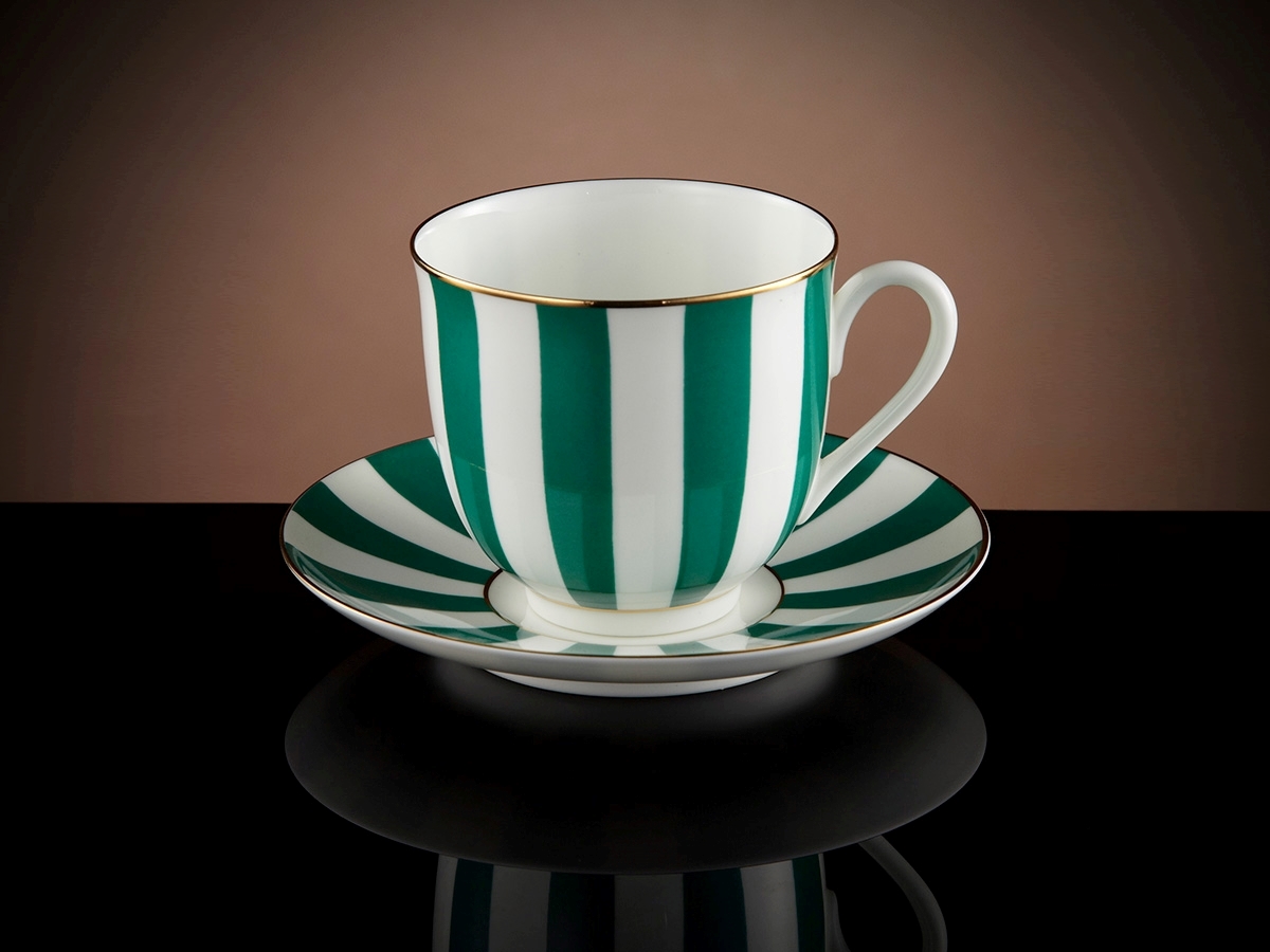 Tea For Two Teacup & Saucer in Green