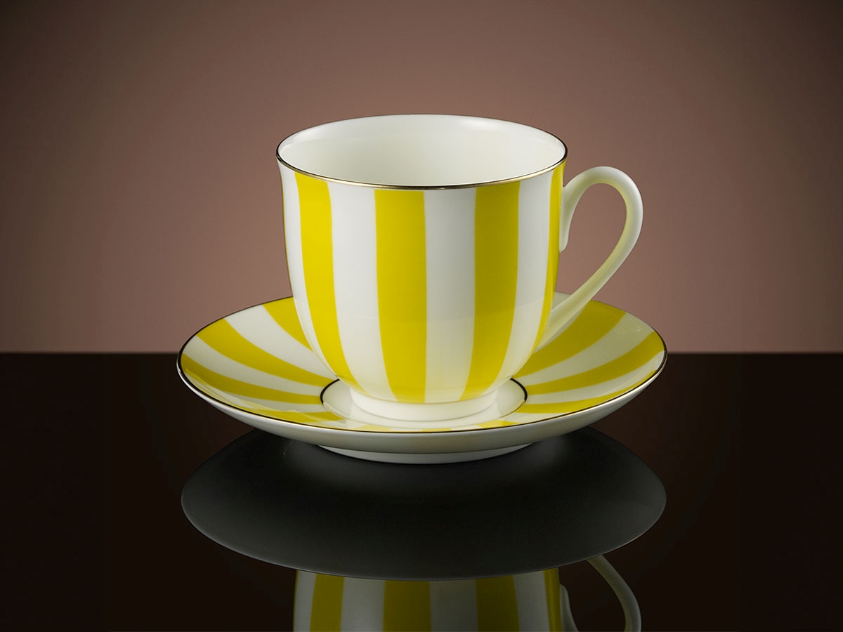 Tea For Two Teacup & Saucer in Yellow