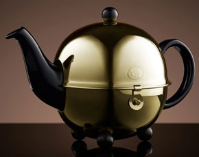 Design Gold Teapot in Black (900ml)