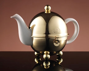 Jazz Gold Design Teapot in White (500ml)
