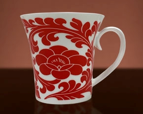 Jardin Tea Mug in Red