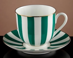 Tea For Two Teacup & Saucer in Green
