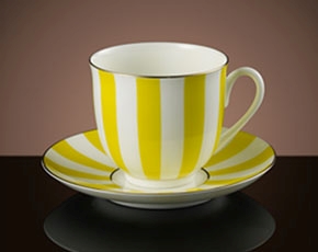 Tea For Two Teacup & Saucer in Yellow