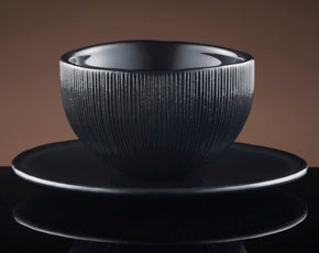 Firefly Tea Bowl & Saucer in Black