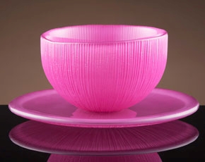 Firefly Tea Bowl & Saucer in Candy Pink
