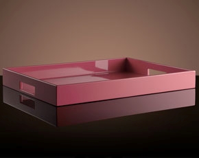 Bauhaus Tea Tray in Candy Pink