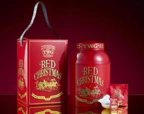 Red Christmas Tea Collector's Gift Box